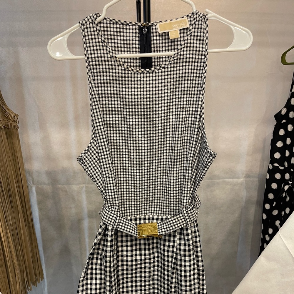 Michael Kors belted A-line dress